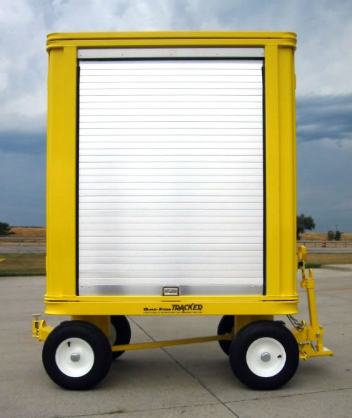 Peregrine Quad Steer Tracker Trailer - Container with vertical door