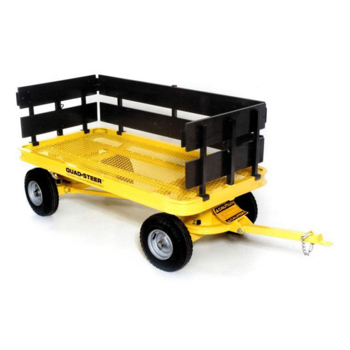 Peregrine Quad Steer Tracker Trailer with guardrails