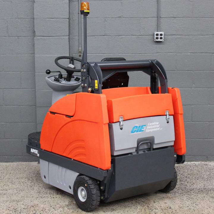 PowerBoss Apex 47 Rider Sweeper - Rear Left Angle
