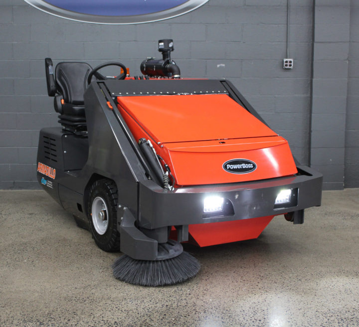 PowerBoss Armadillo 9X Sweeper Front Angle