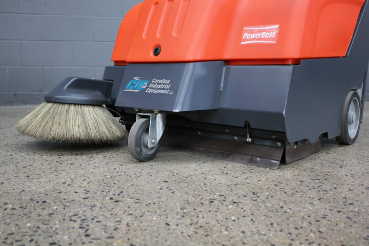PowerBoss Collector 34 Sweeper front broom and flap