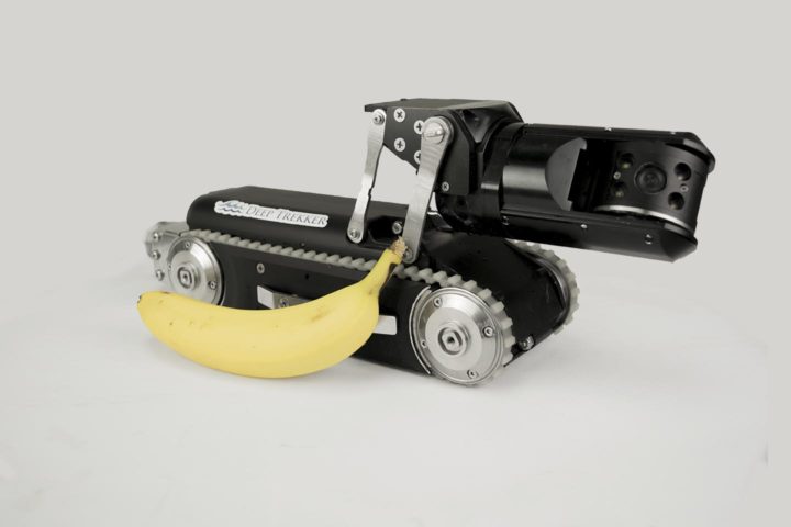 Deep Trekker DT320 Inspection Crawler with a banana for scale