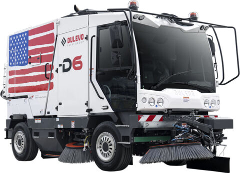 Dulevo D6 Street Sweeper with USA flag design